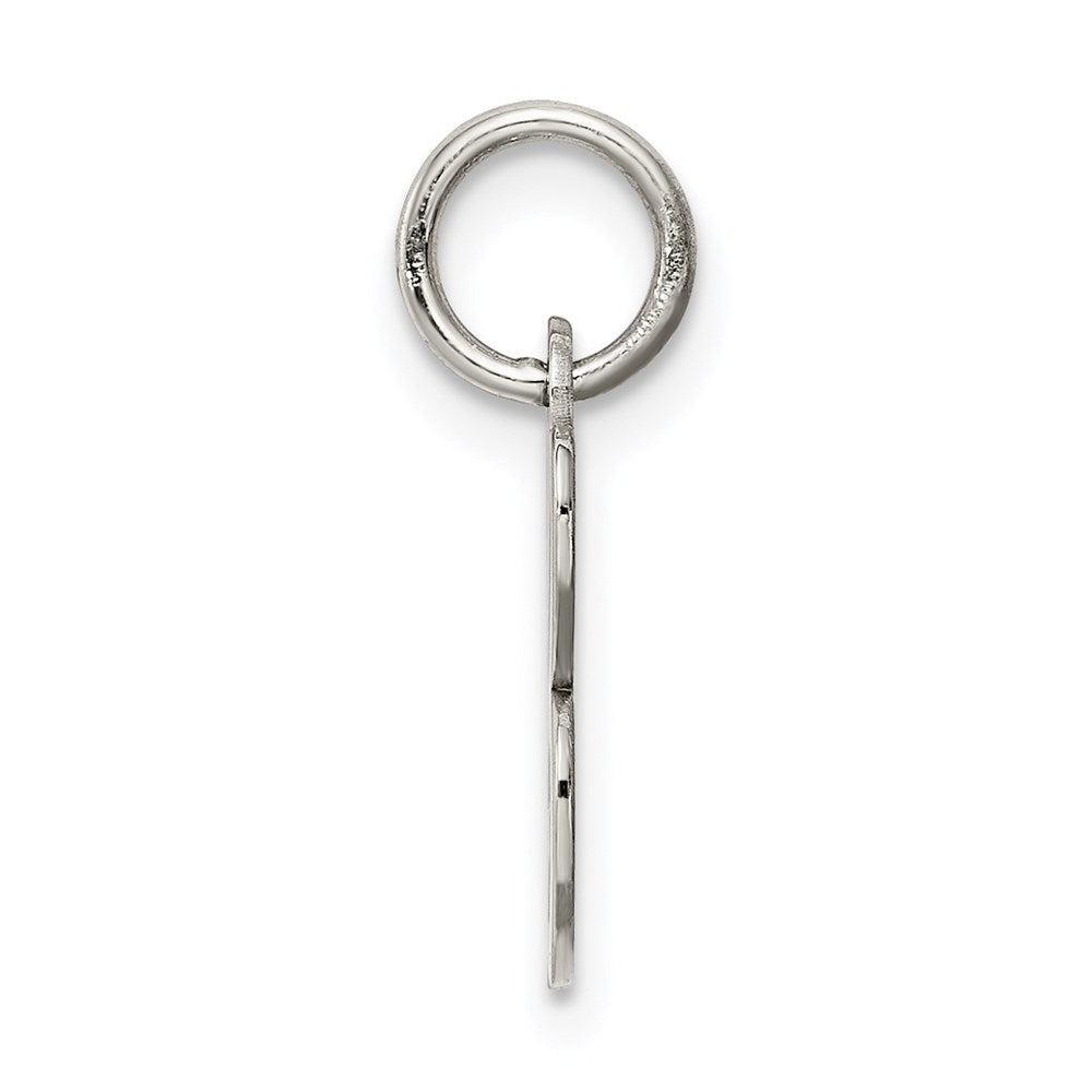 Sterling Silver Rhodium-Plated Script Letter B Initial Charm