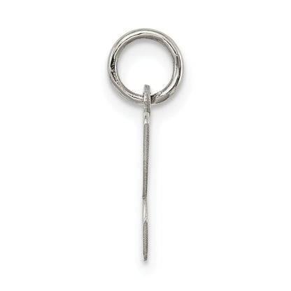 Sterling Silver Rhodium-Plated Script Letter K Initial Charm