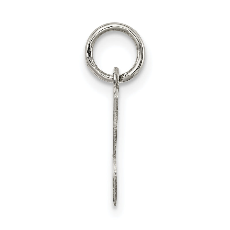 Sterling Silver Rhodium-Plated Script Letter K Initial Charm