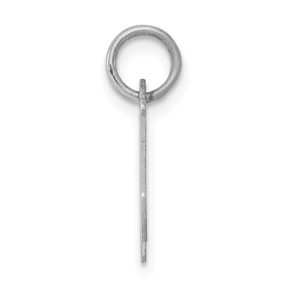 Sterling Silver Rhodium-Plated Script Letter N Initial Charm