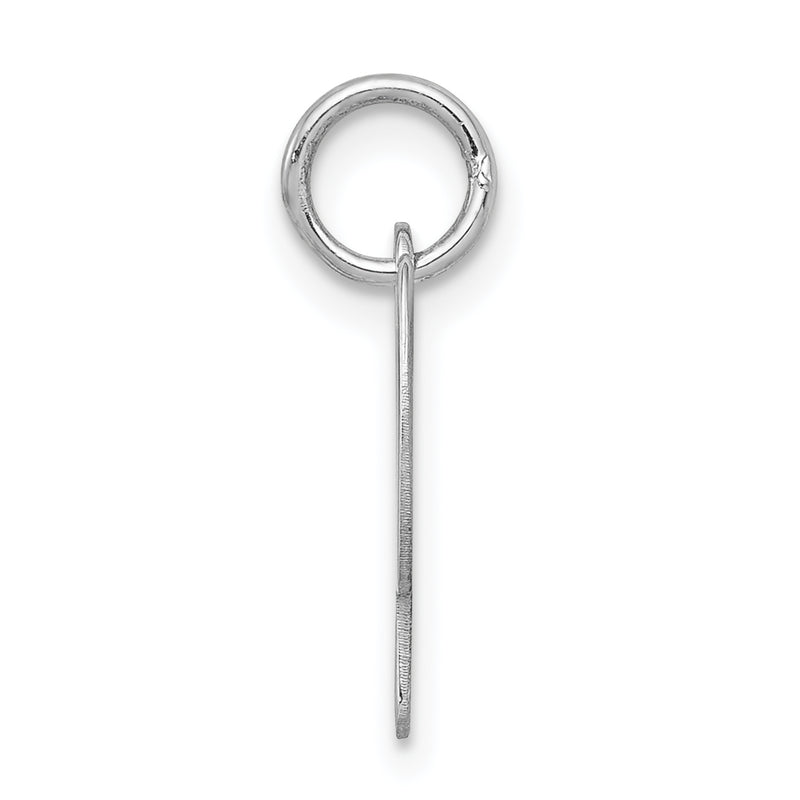 Sterling Silver Rhodium-Plated Script Letter P Initial Charm