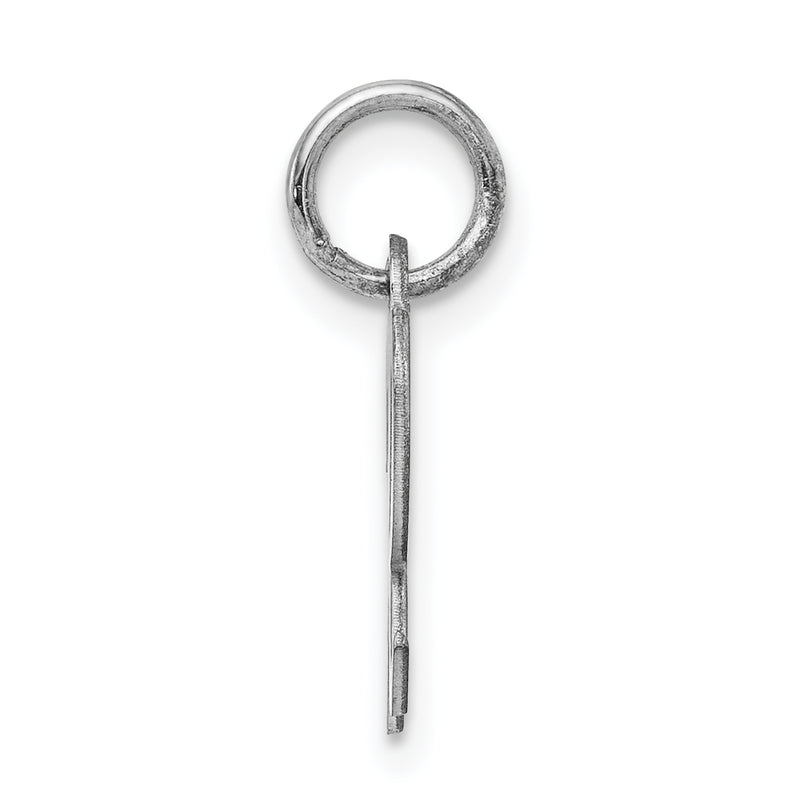 Sterling Silver Rhodium-Plated Script Letter R Initial Charm