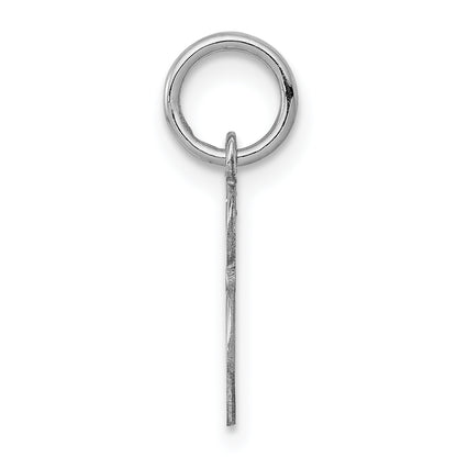 Sterling Silver Rhodium-Plated Script Letter S Initial Charm