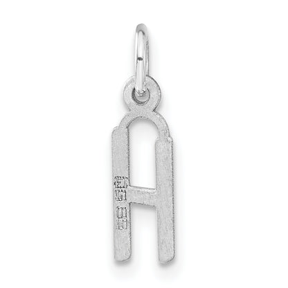 Sterling Silver Small Slanted Block Initial H Charm