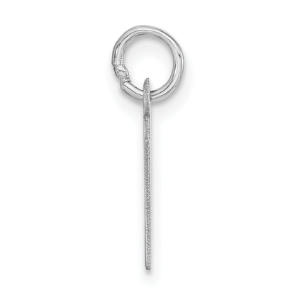 Sterling Silver Small Slanted Block Initial K Charm