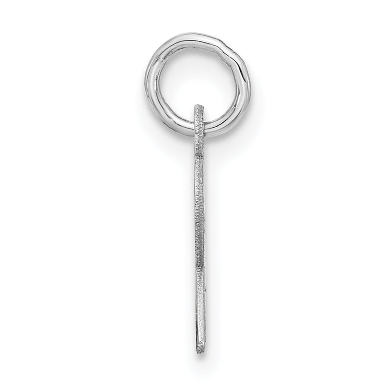 Sterling Silver Small Slanted Block Initial R Charm