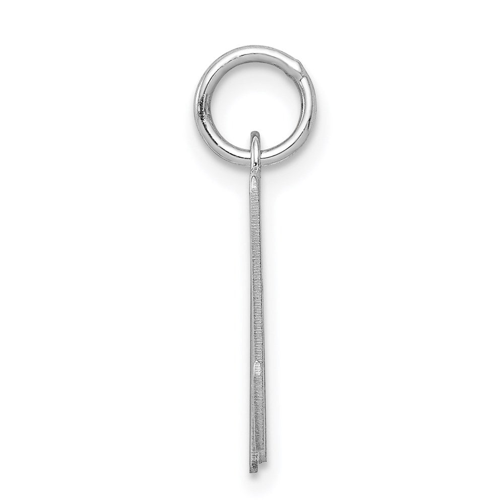 Sterling Silver Rhodium-Plated Script Letter M Initial Charm