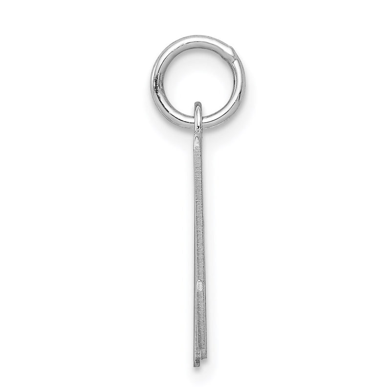 Sterling Silver Rhodium-Plated Script Letter M Initial Charm
