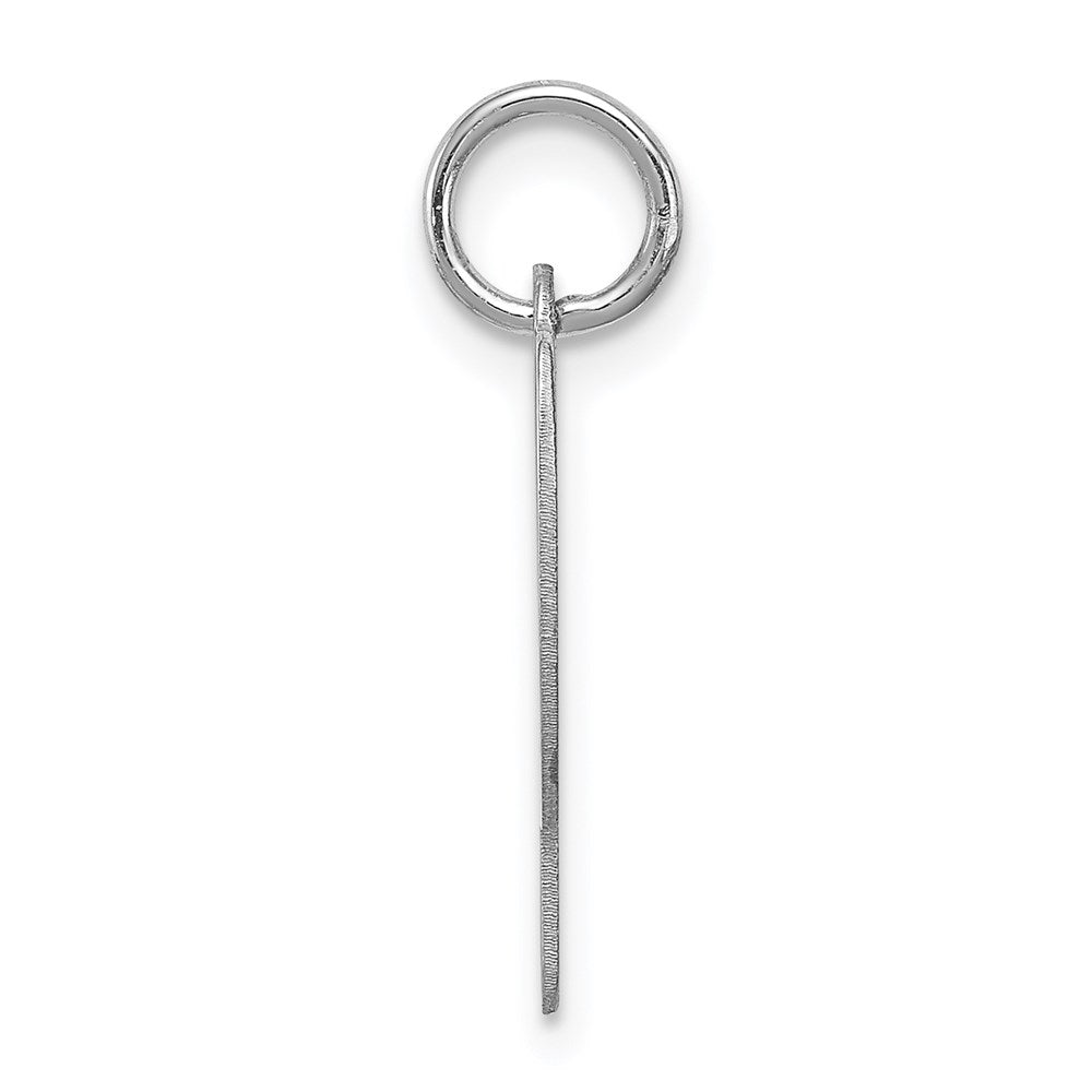Sterling Silver Rhodium-Plated Script Letter P Initial Charm