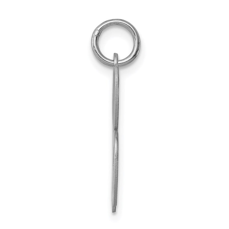 Sterling Silver Rhodium-Plated Script Letter B Initial Charm