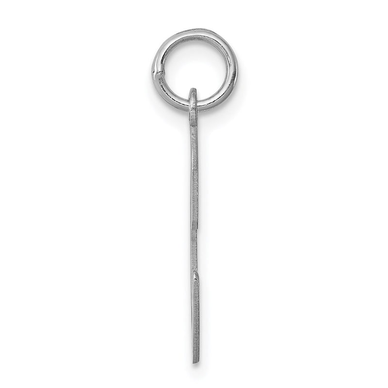 Sterling Silver Rhodium-Plated Script Letter C Initial Charm