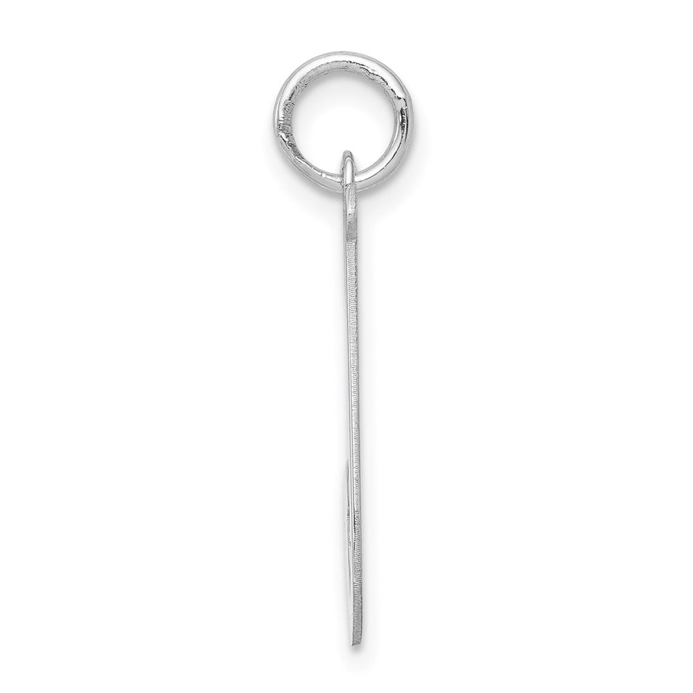 Sterling Silver Rhodium-Plated Script Letter J Initial Charm