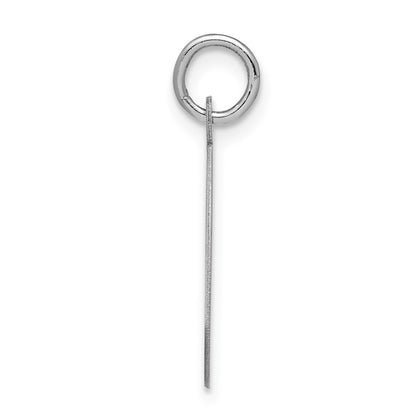 Sterling Silver Rhodium-Plated Script Letter Q Initial Charm