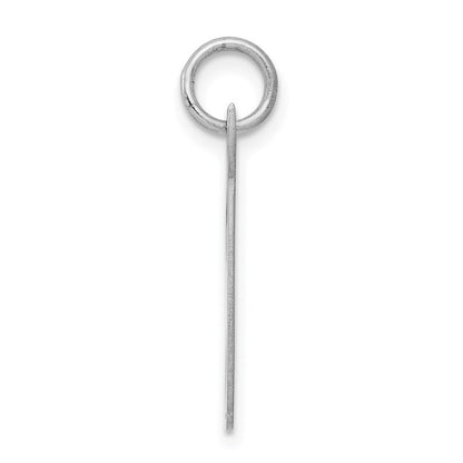 Sterling Silver Rhodium-Plated Script Letter T Initial Charm