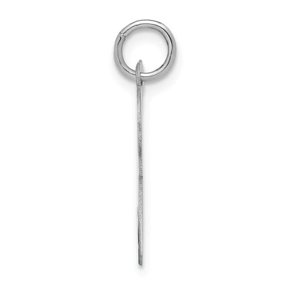 Sterling Silver Rhodium-Plated Script Letter X Initial Charm