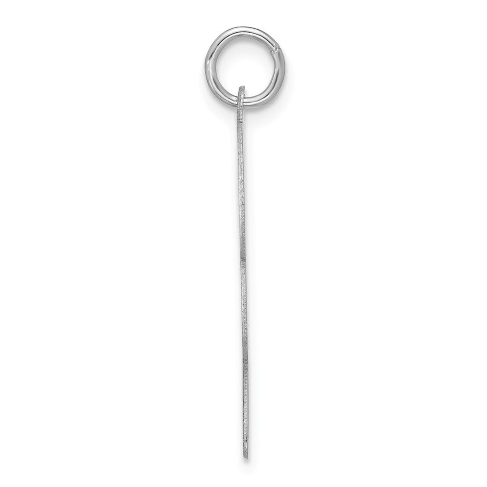 Sterling Silver Rhodium-Plated Script Letter Y Initial Charm