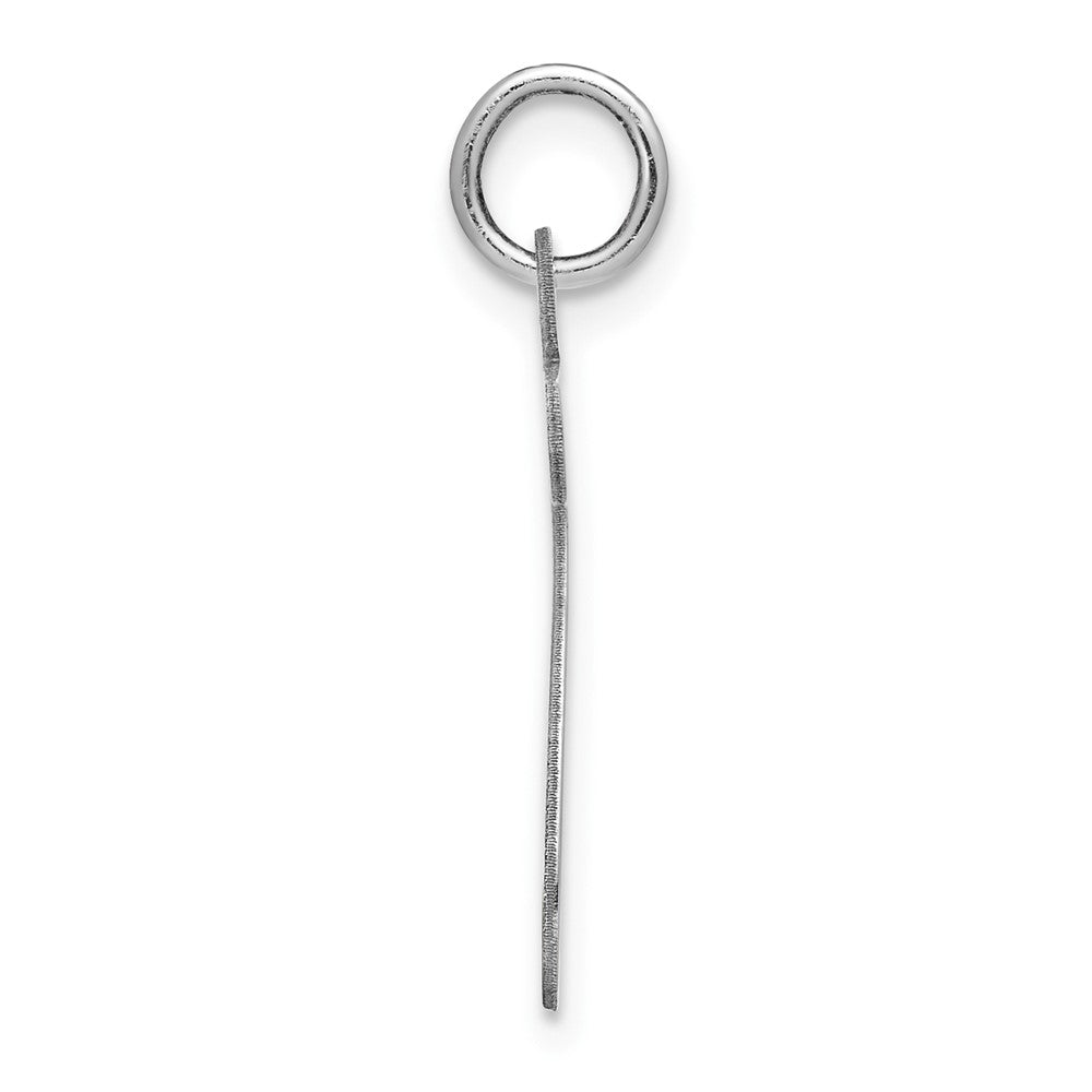 Sterling Silver Rhodium-Plated Script Letter Z Initial Charm