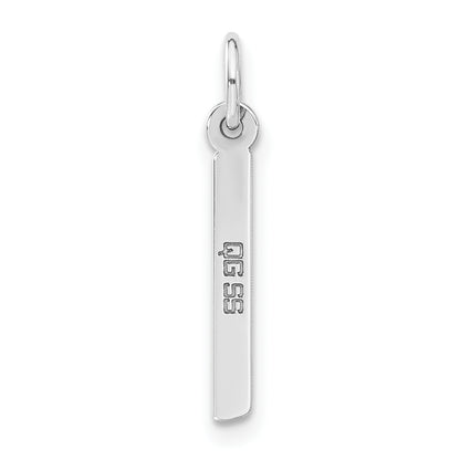 Sterling Silver Large Slanted Block Initial I Charm