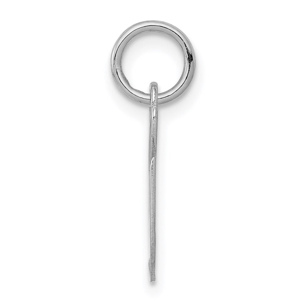 Sterling Silver Rhodium-Plated Fancy Script Letter G Initial Charm