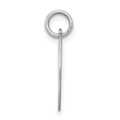 Sterling Silver Rhodium-Plated Fancy Script Letter J Initial Charm