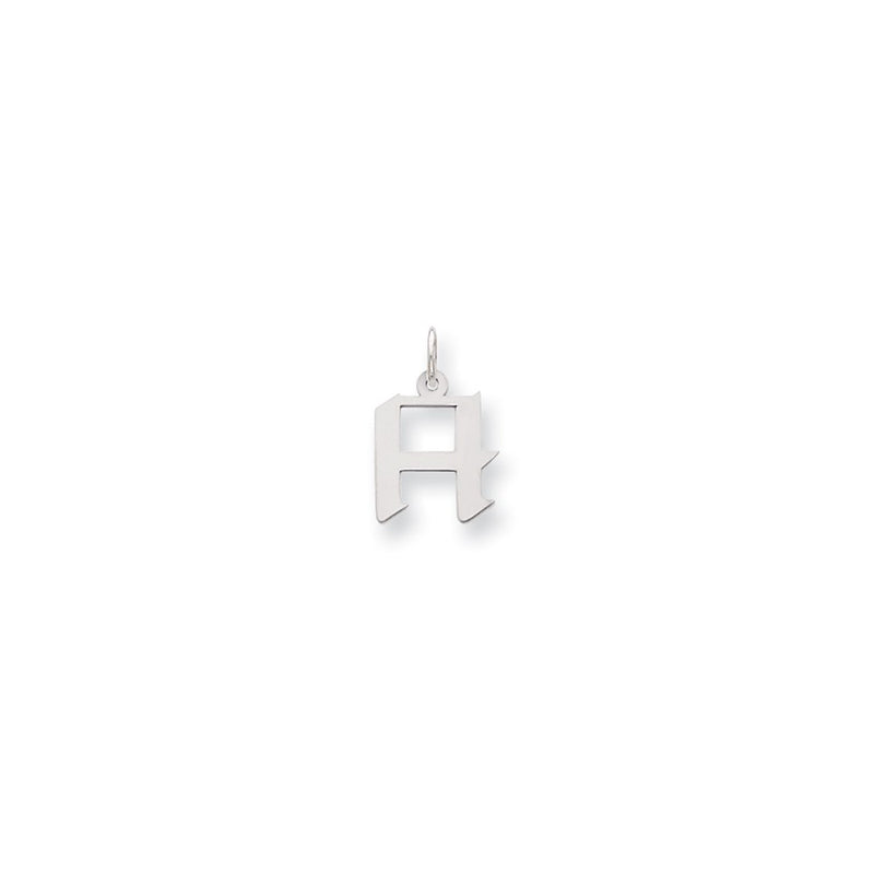 Sterling Silver Small Artisan Block Initial H Charm