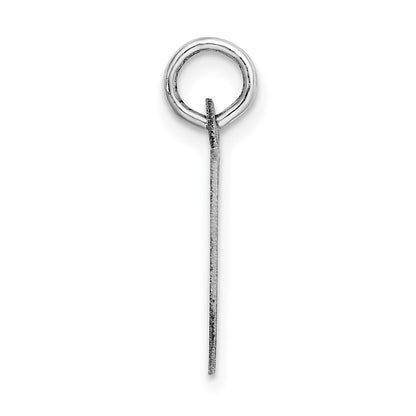 Sterling Silver Rhodium-Plated Artisan Block Letter Y Initial Charm