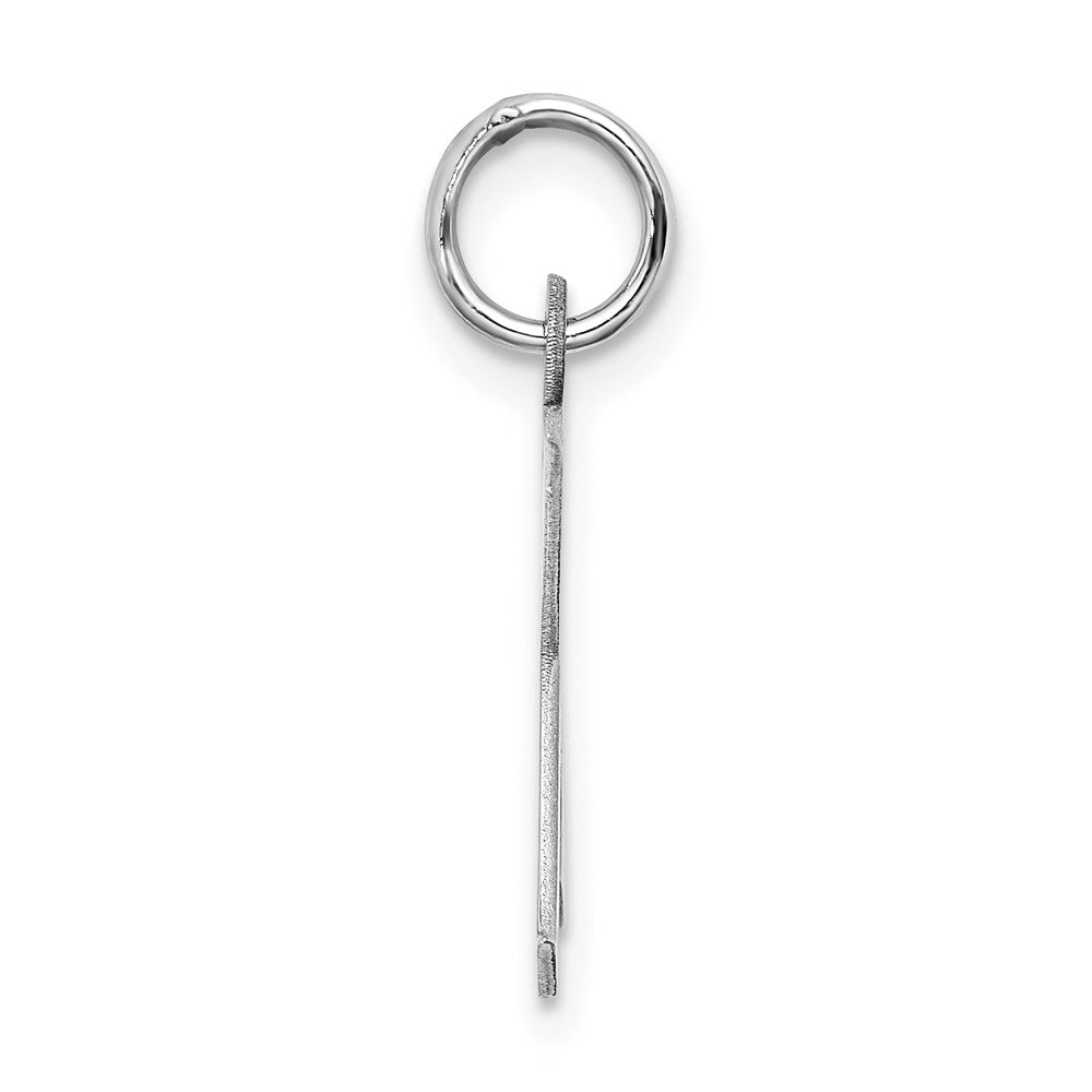 Sterling Silver Rhodium-Plated Artisan Block Letter X Initial Charm
