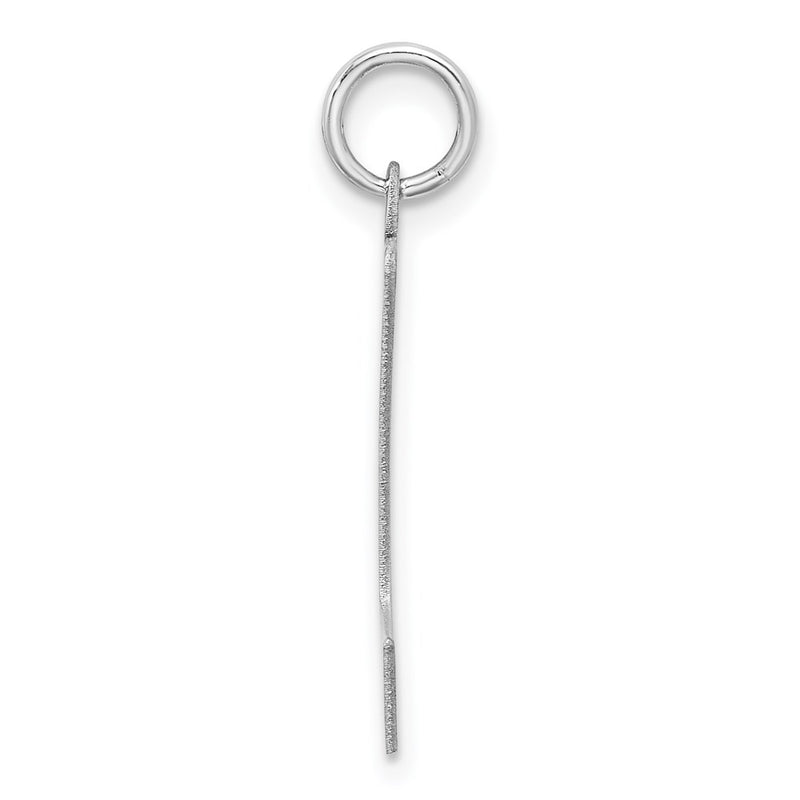 Sterling Silver Rhodium-Plated Artisan Block Letter Z Initial Charm