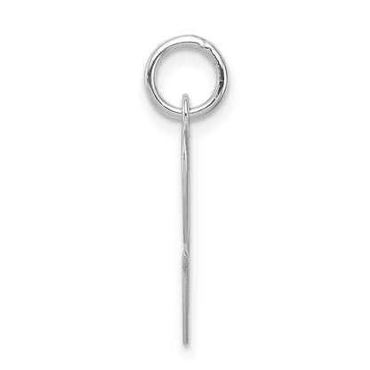 Sterling Silver Rhodium-Plated Fancy Script Letter C Initial Charm