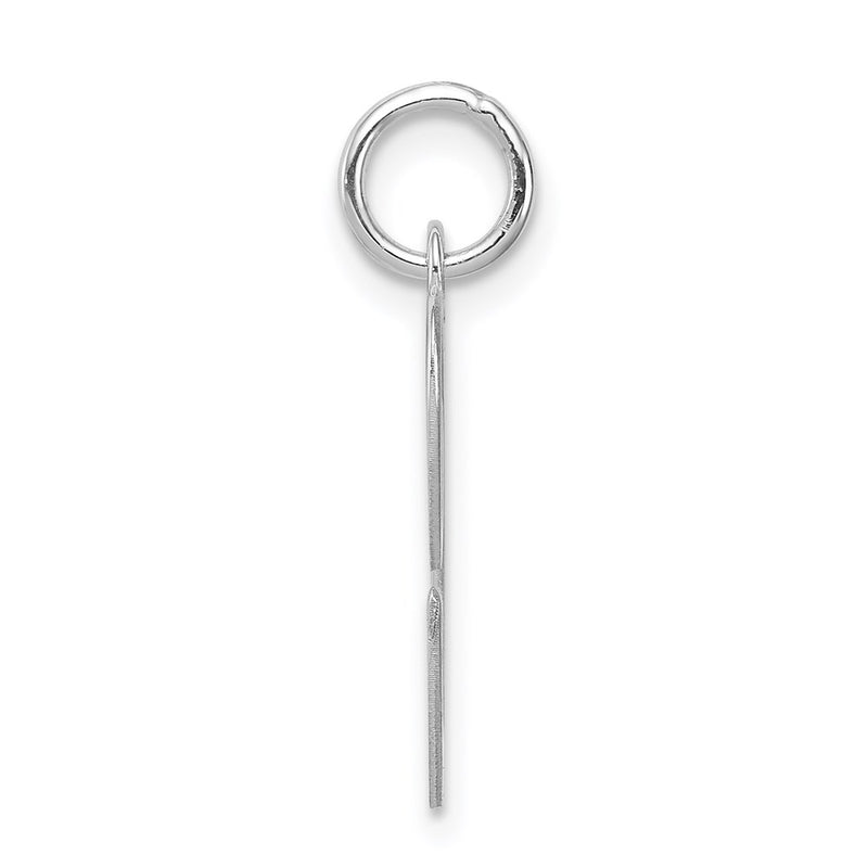 Sterling Silver Rhodium-Plated Fancy Script Letter C Initial Charm