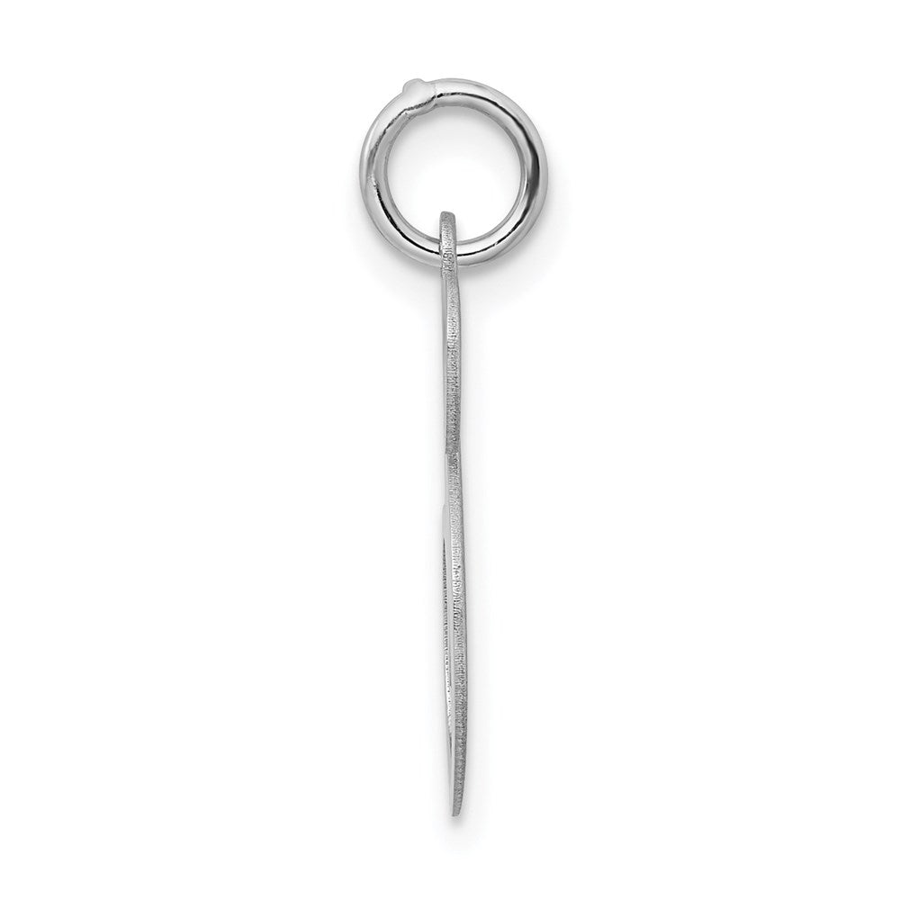 Sterling Silver Rhodium-Plated Fancy Script Letter S Initial Charm