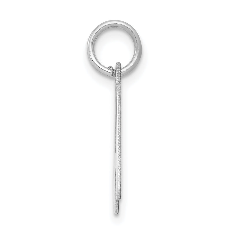 Sterling Silver Rhodium-Plated Letter A Initial Charm
