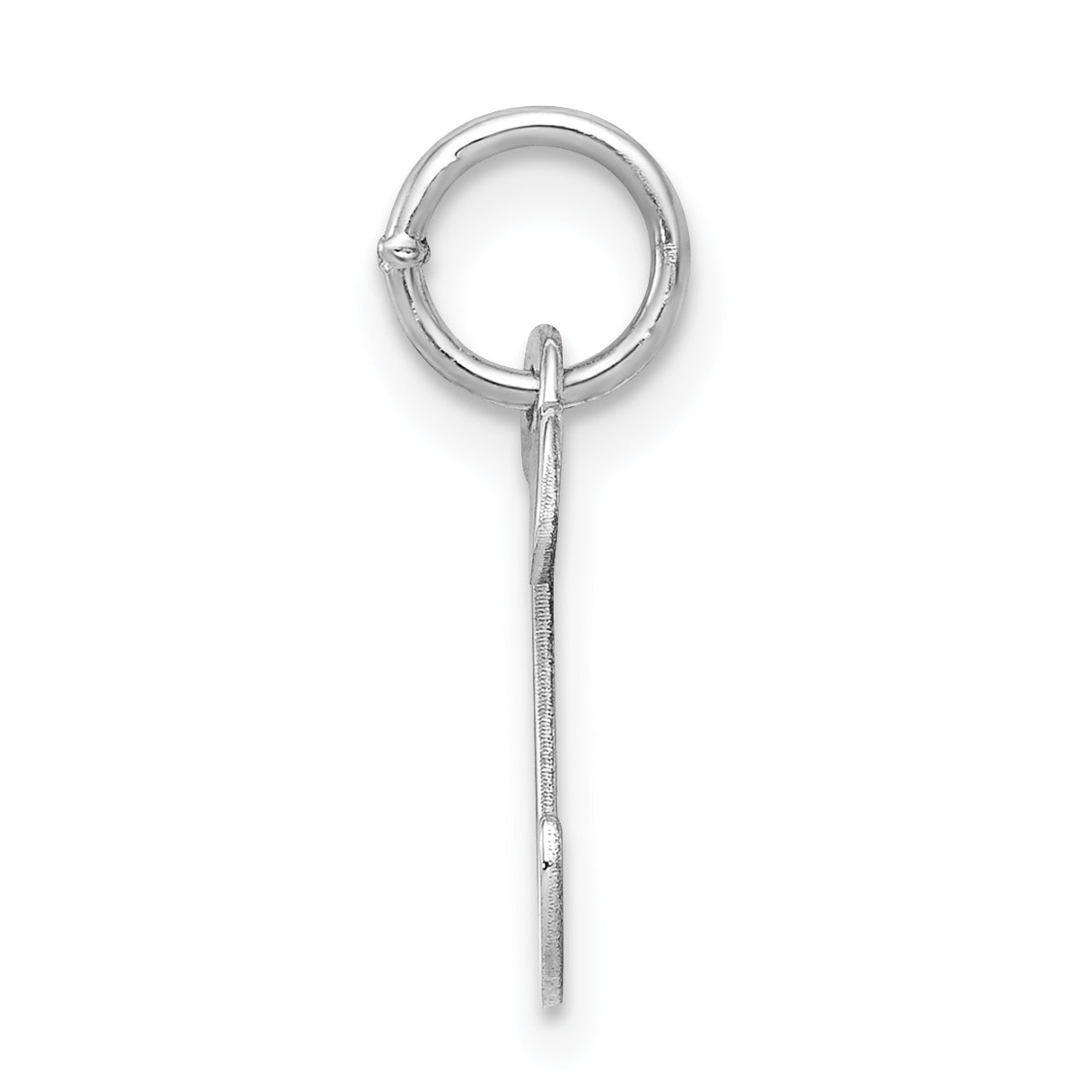 Sterling Silver Rhodium-Plated Letter C Initial Charm