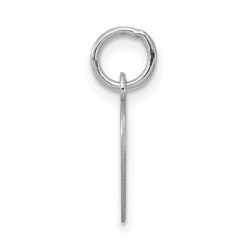 Sterling Silver Rhodium-Plated Letter D Initial Charm