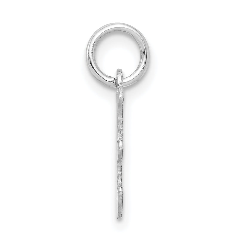 Sterling Silver Rhodium-Plated Letter E Initial Charm