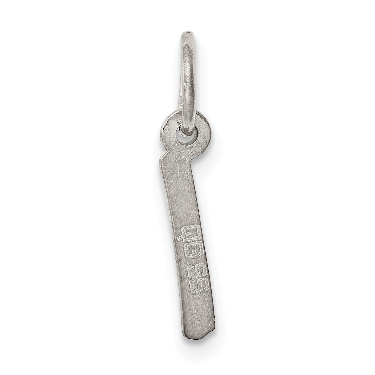 Sterling Silver Rhodium-Plated Letter I Initial Charm