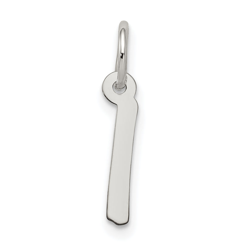 Sterling Silver Rhodium-Plated Letter I Initial Charm