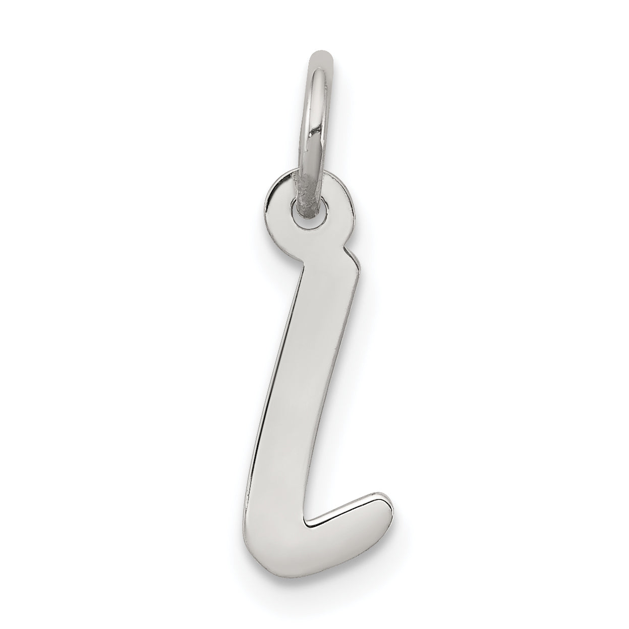 Sterling Silver Rhodium-Plated Letter L Initial Charm