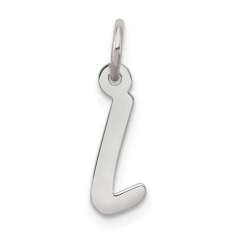 Sterling Silver Rhodium-Plated Letter L Initial Charm