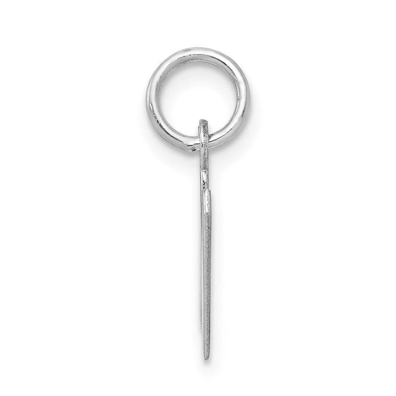 Sterling Silver Rhodium-Plated Letter N Initial Charm