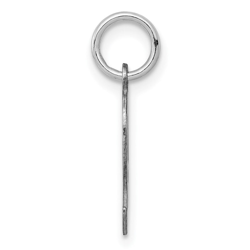 Sterling Silver Rhodium-Plated Letter Q Initial Charm