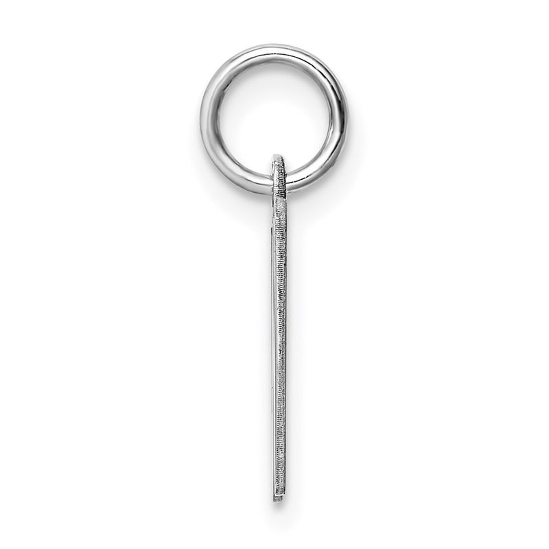 Sterling Silver Rhodium-Plated Letter W Initial Charm