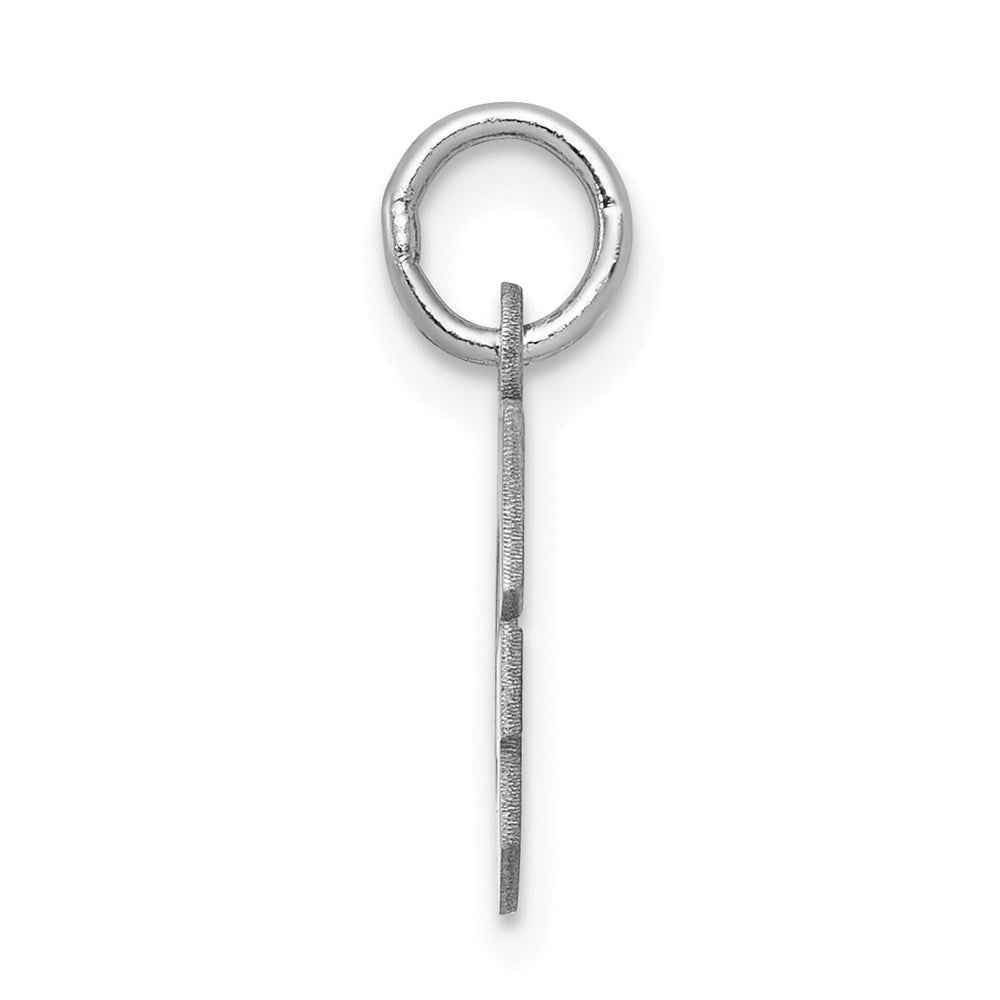 Sterling Silver Rhodium-Plated Block Letter G Initial Charm