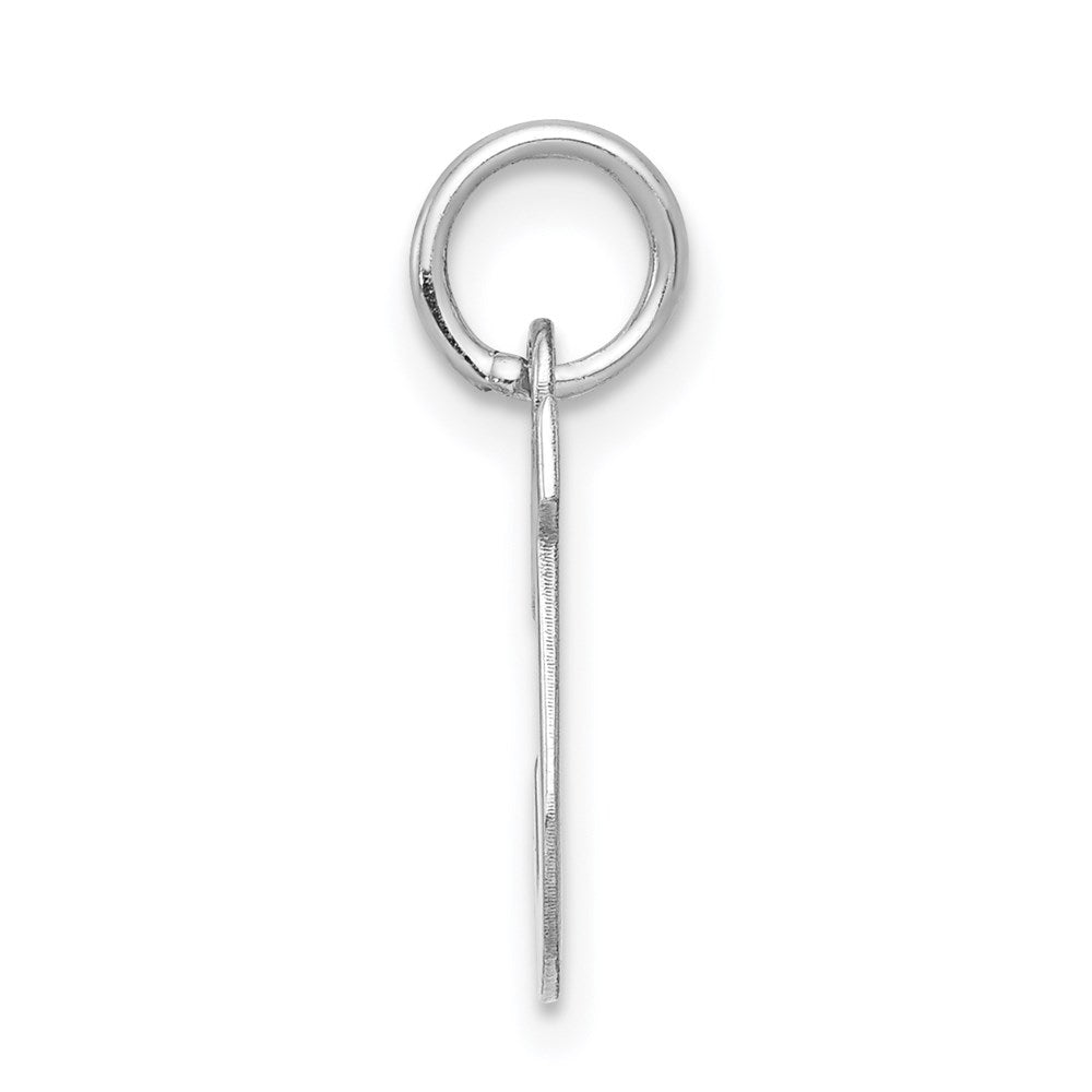 Sterling Silver Rhodium-Plated Block Letter J Initial Charm