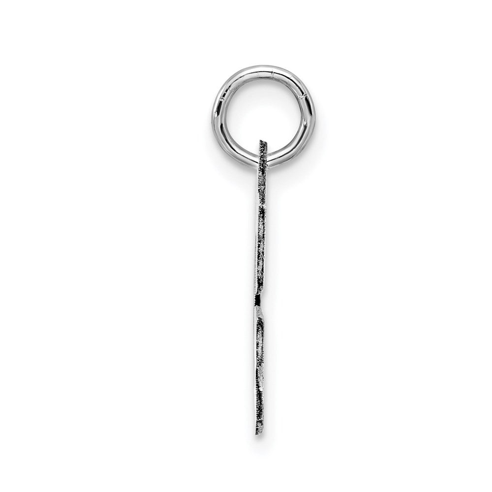 Sterling Silver Rhodium-Plated Block Letter G Initial Charm