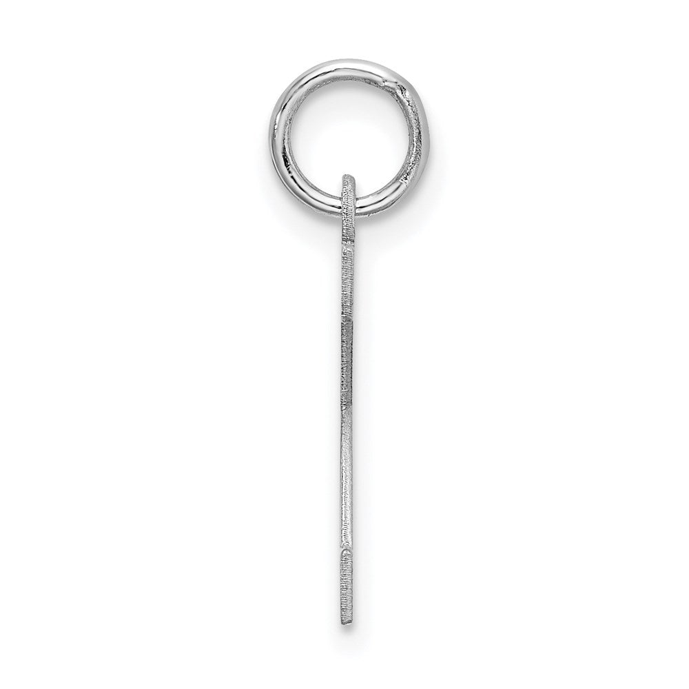 Sterling Silver Rhodium-Plated Block Letter K Initial Charm
