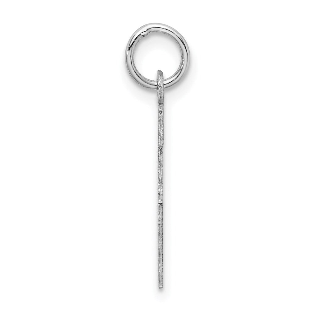 Sterling Silver Rhodium-Plated Block Letter L Initial Charm