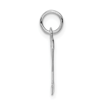 Sterling Silver Rhodium-Plated Block Letter Y Initial Charm