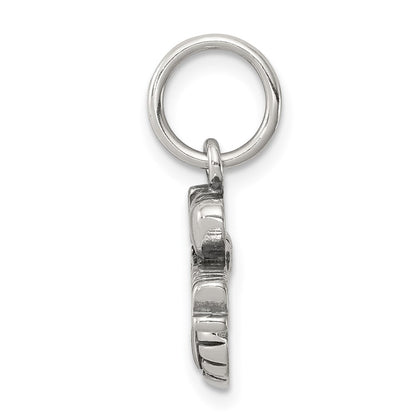 Sterling Silver Antique I (Heart) Volleyball Charm