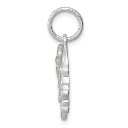 Sterling Silver Cz Skull Charm